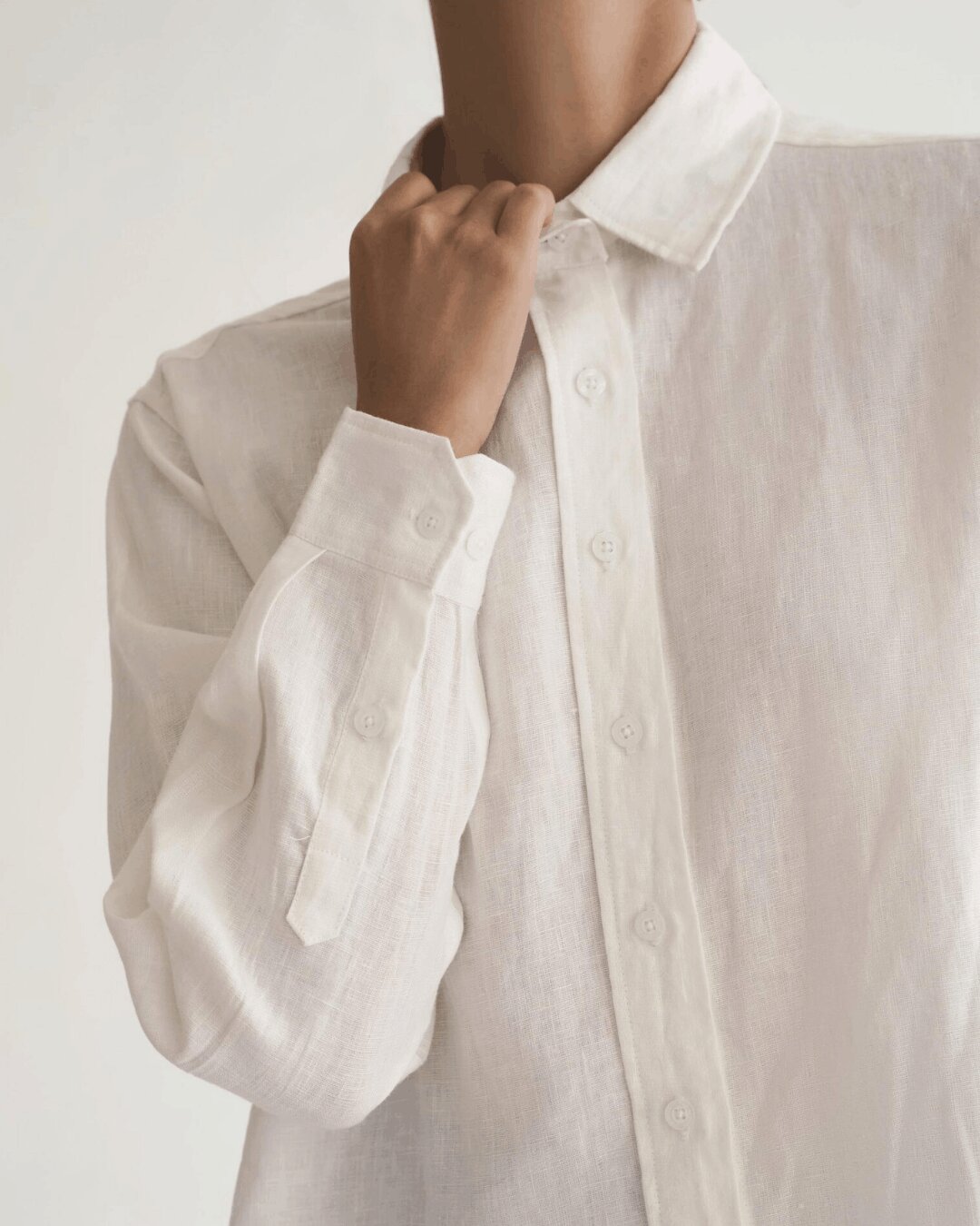 Linum Regular Shirt Off-White Linen M Linum Regular Shirt Off-White Linen M