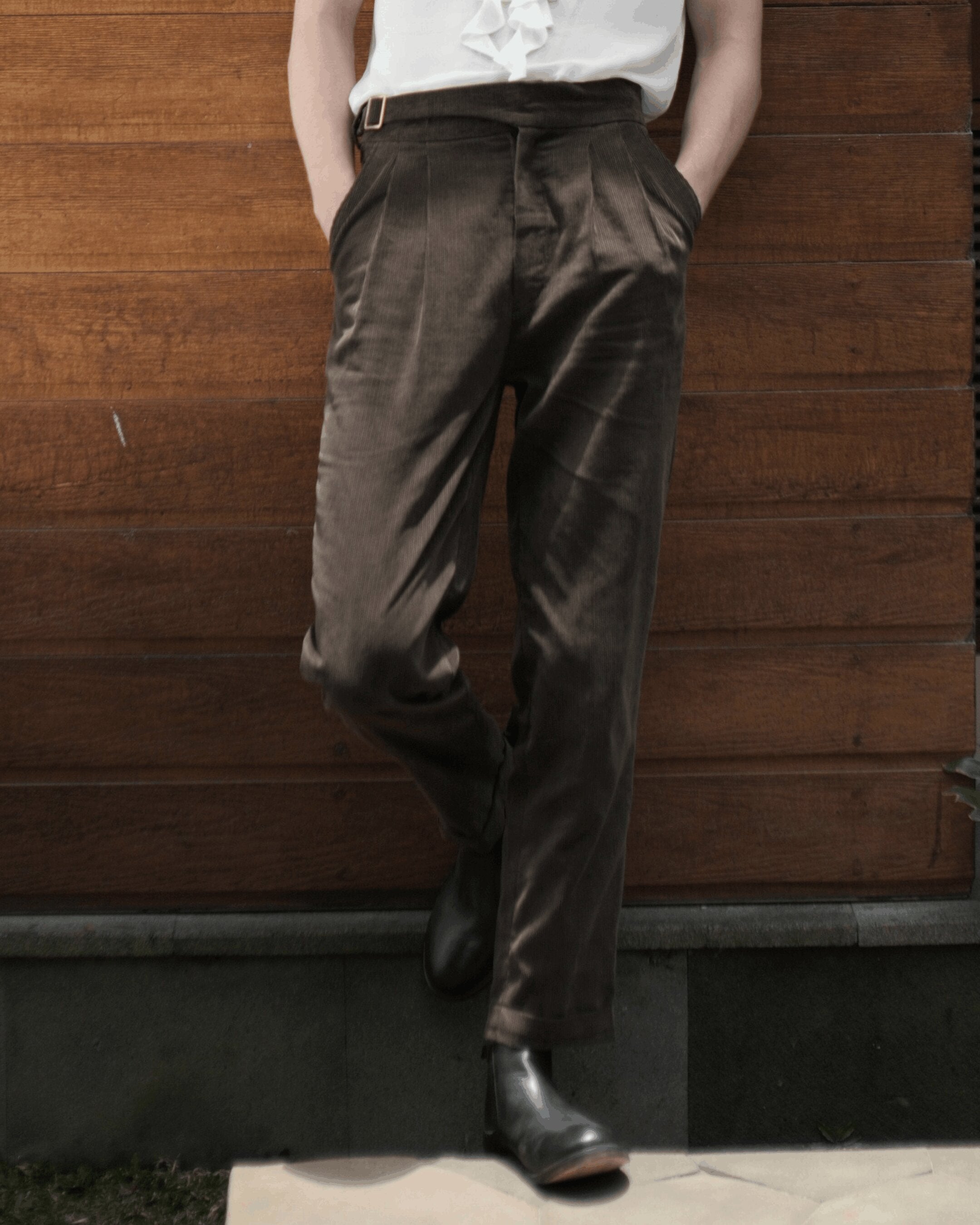 Corduroy Pants Dark Brown