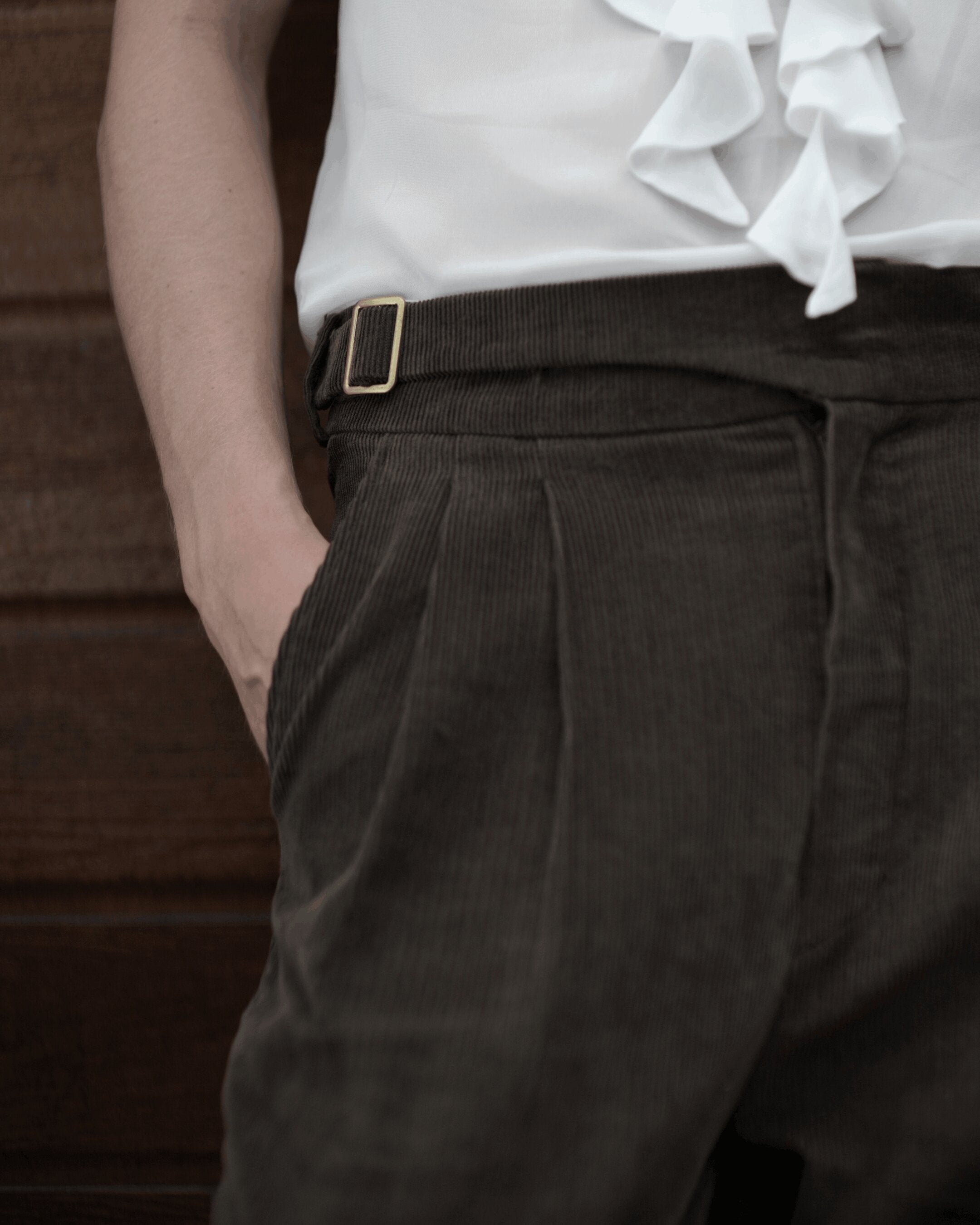 Corduroy Pants Dark Brown