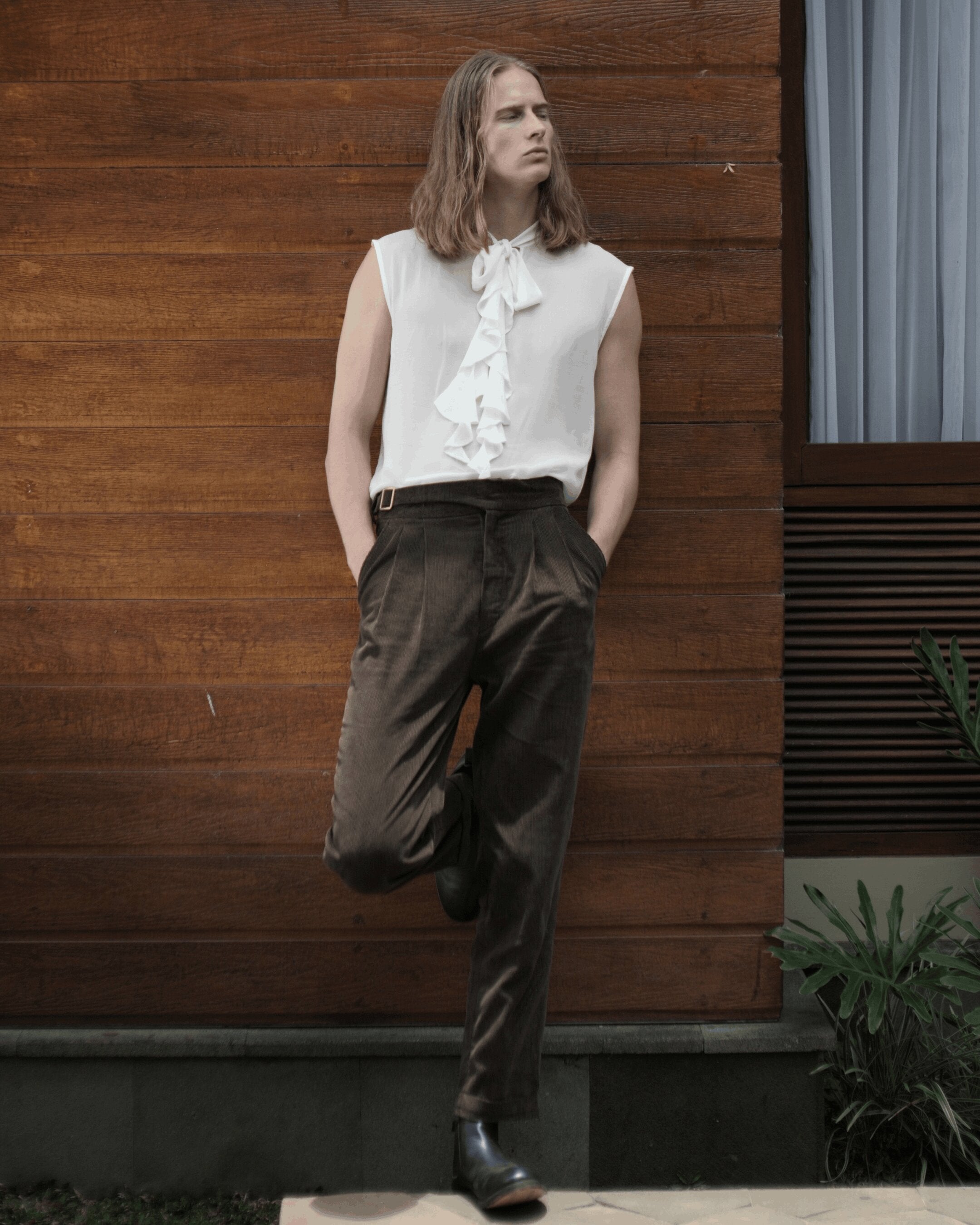 Corduroy Pants Dark Brown