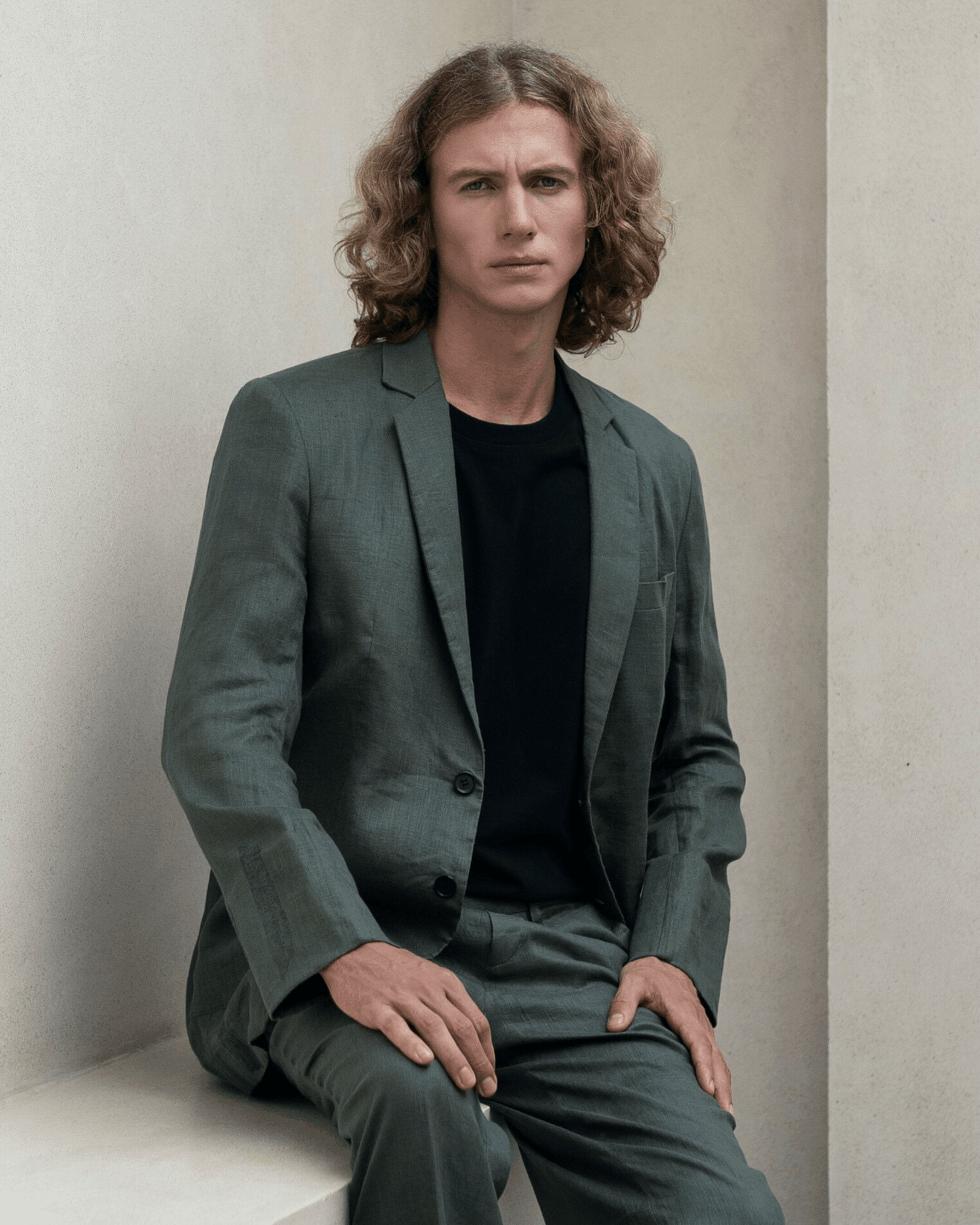 Single Breasted Linen Blazer