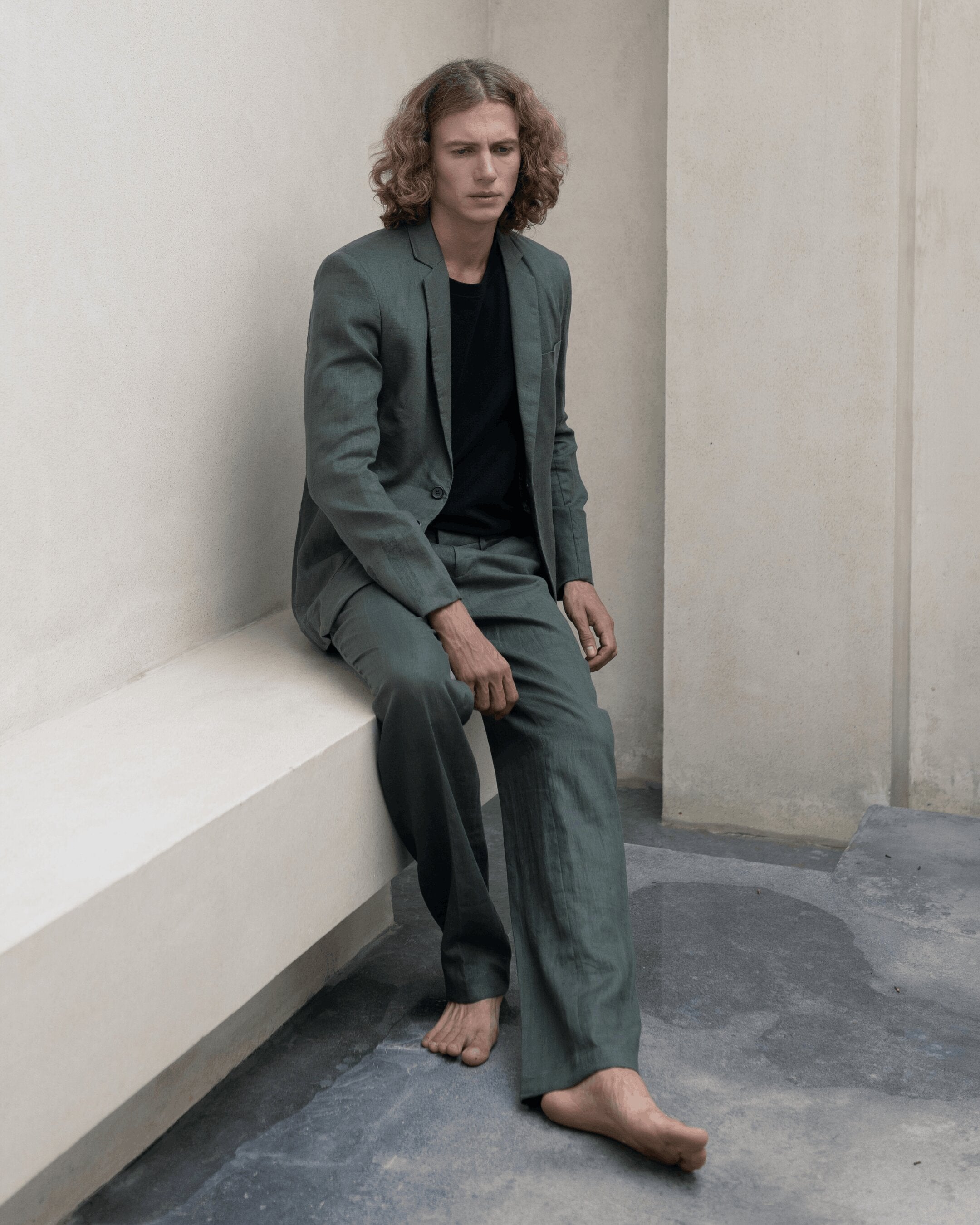 Single Breasted Linen Blazer