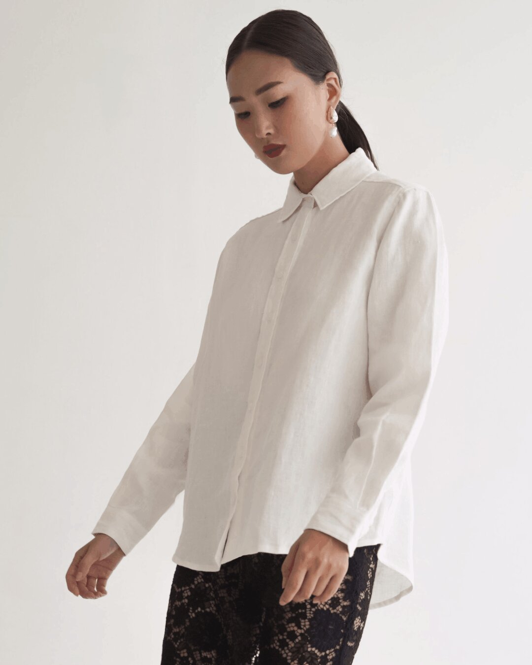 Linum Regular Shirt Off-White Linen