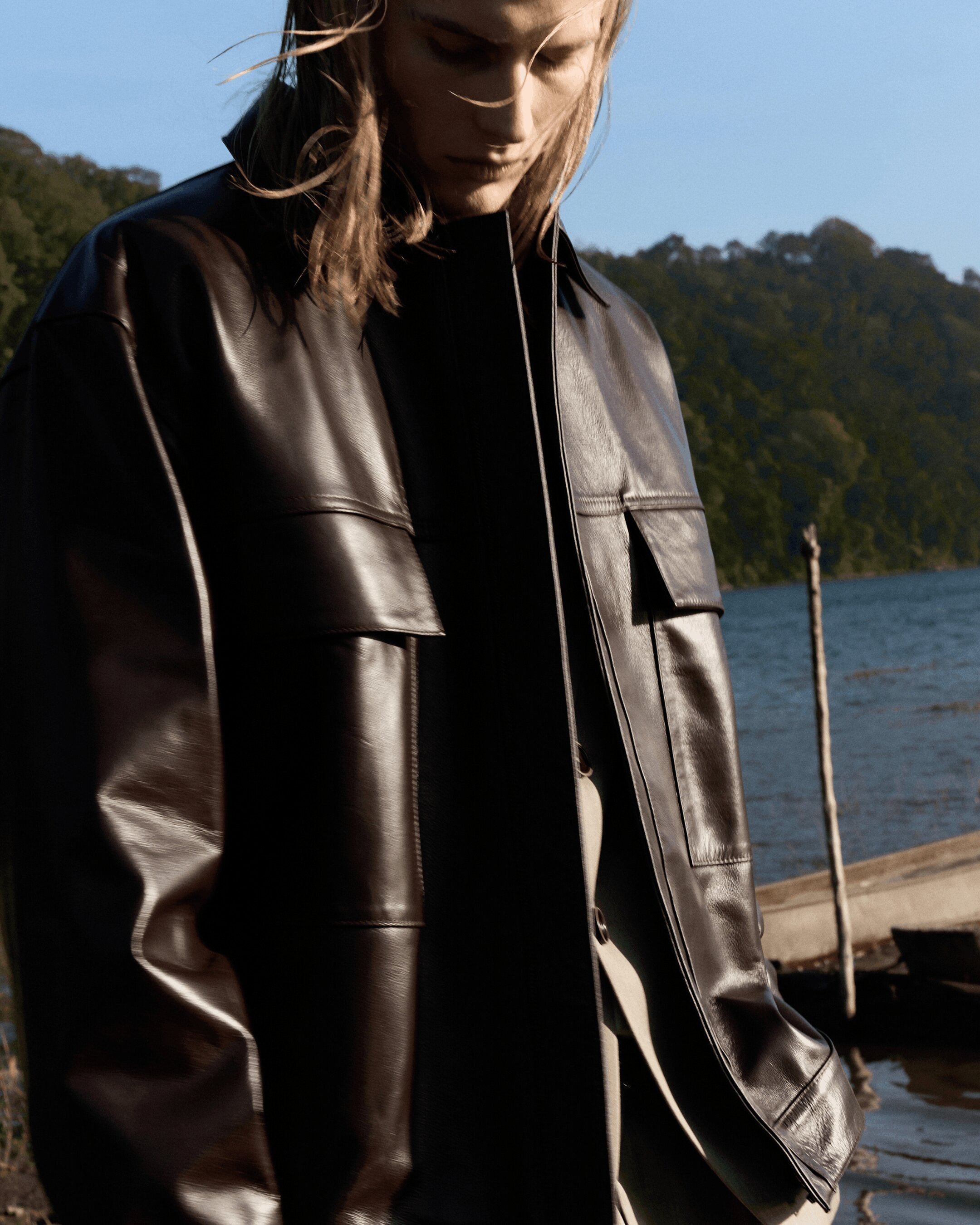 Oversized Leather Jacket