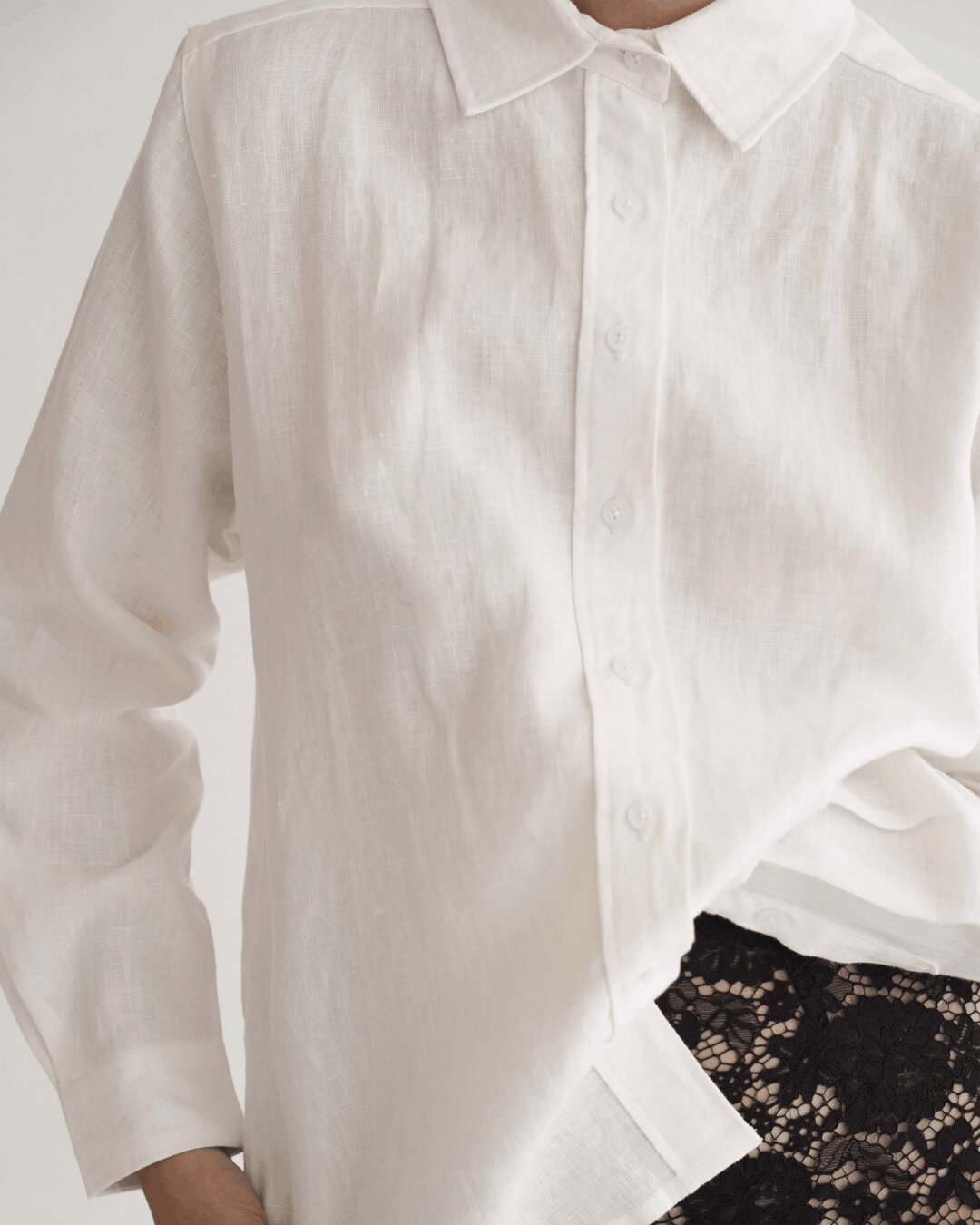 Linum Regular Shirt Off-White Linen