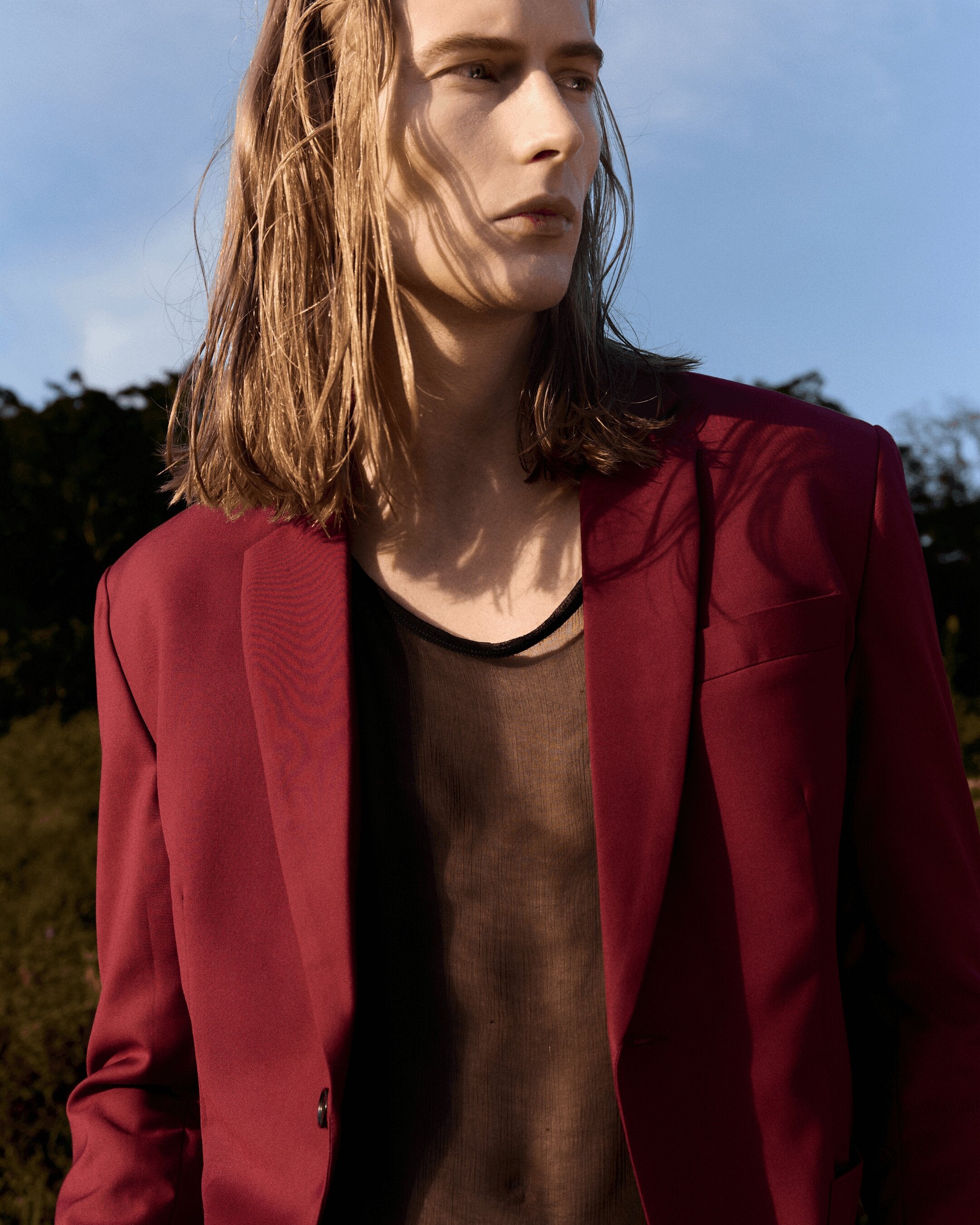 Single Carmine Blazer Man