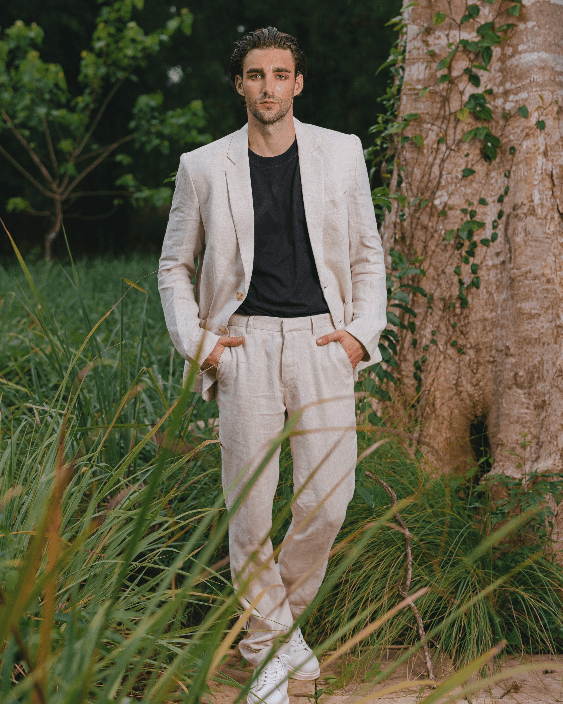 Single Breasted Linen Blazer