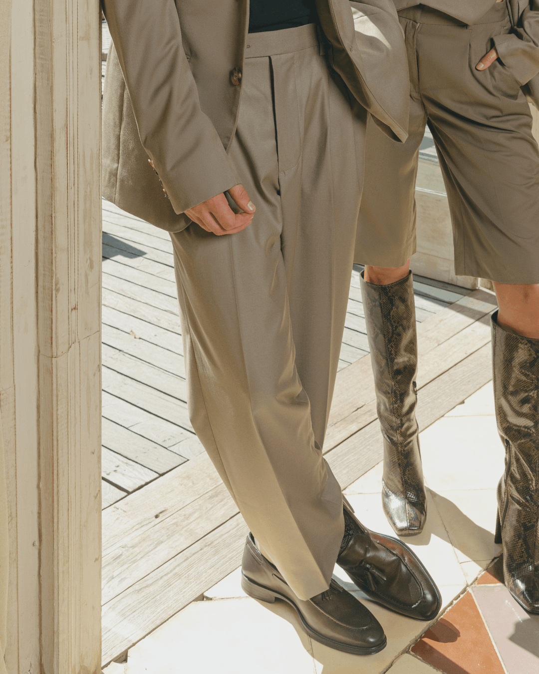 Tailored Pants With Pleated